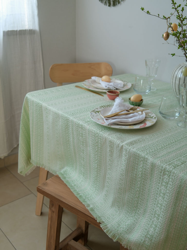 Stolnjak proljeće mint zelena